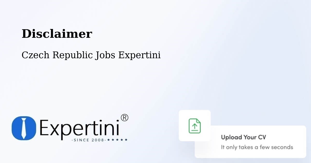 Disclaimer – Opařany - Czech Republic Jobs Expertini